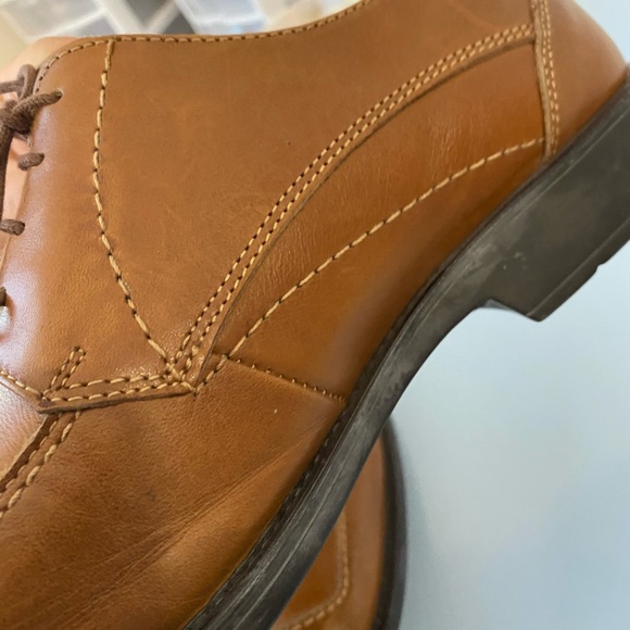 COPY - QUALITY!💙👖JOHNSTON & MURPHY! LACE UP DRESS SHOES!👖💙9.5 TAN LEATHER SHOES… - Picture 15 of 16